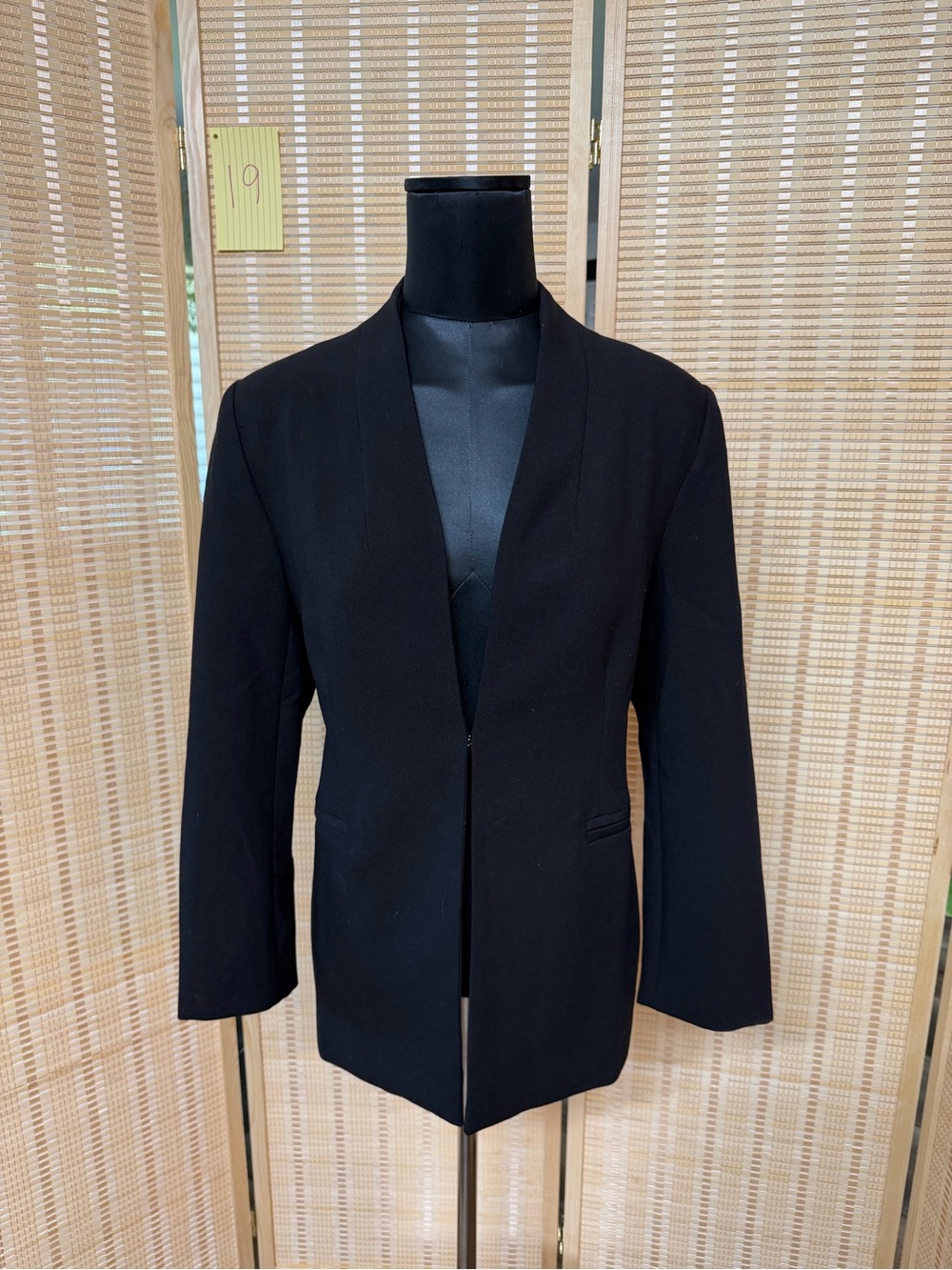 Banana Republic Black Open-Front Blazer Jacket